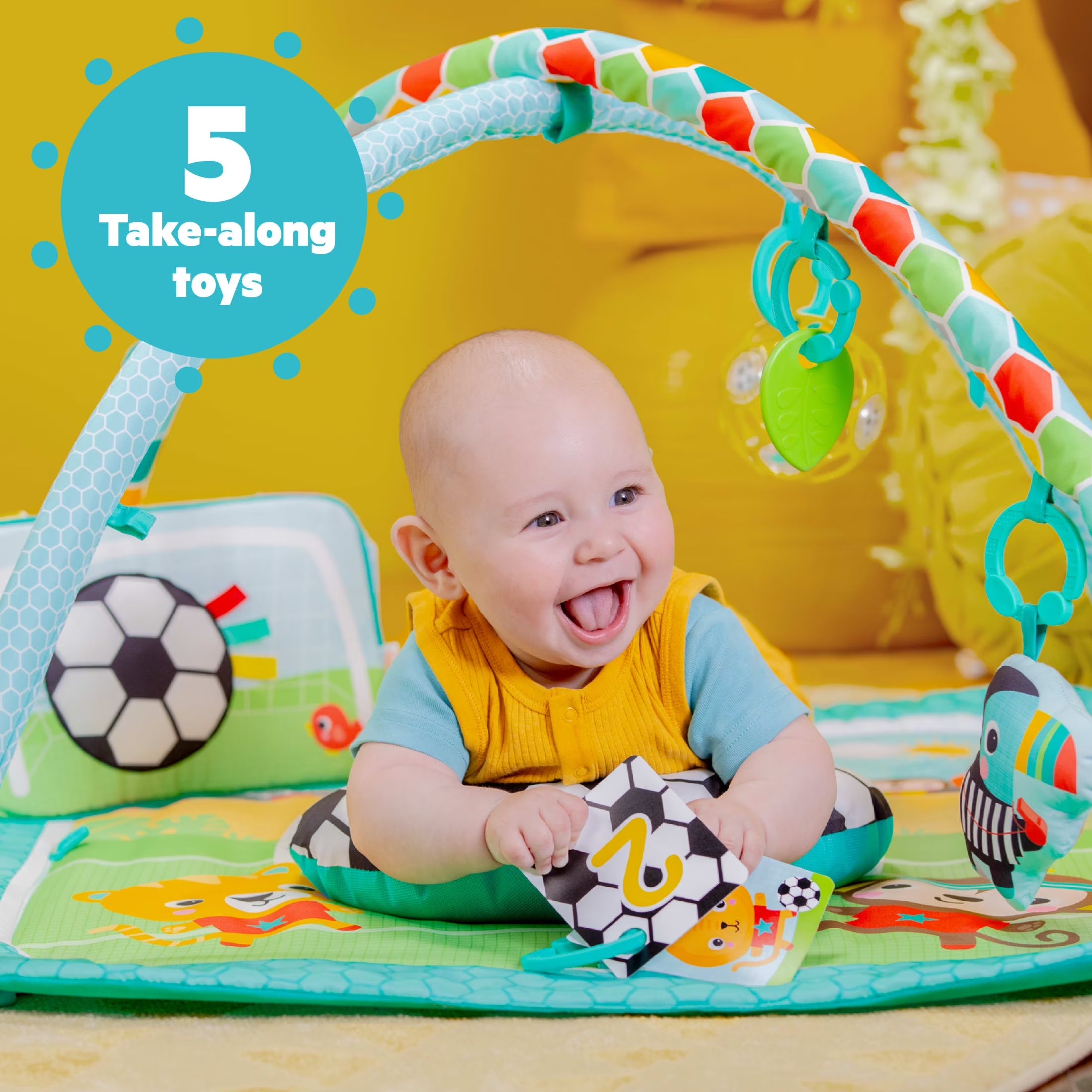 Grip & Kick Oball Activity Gym, Soccer, Unisex, Newborn