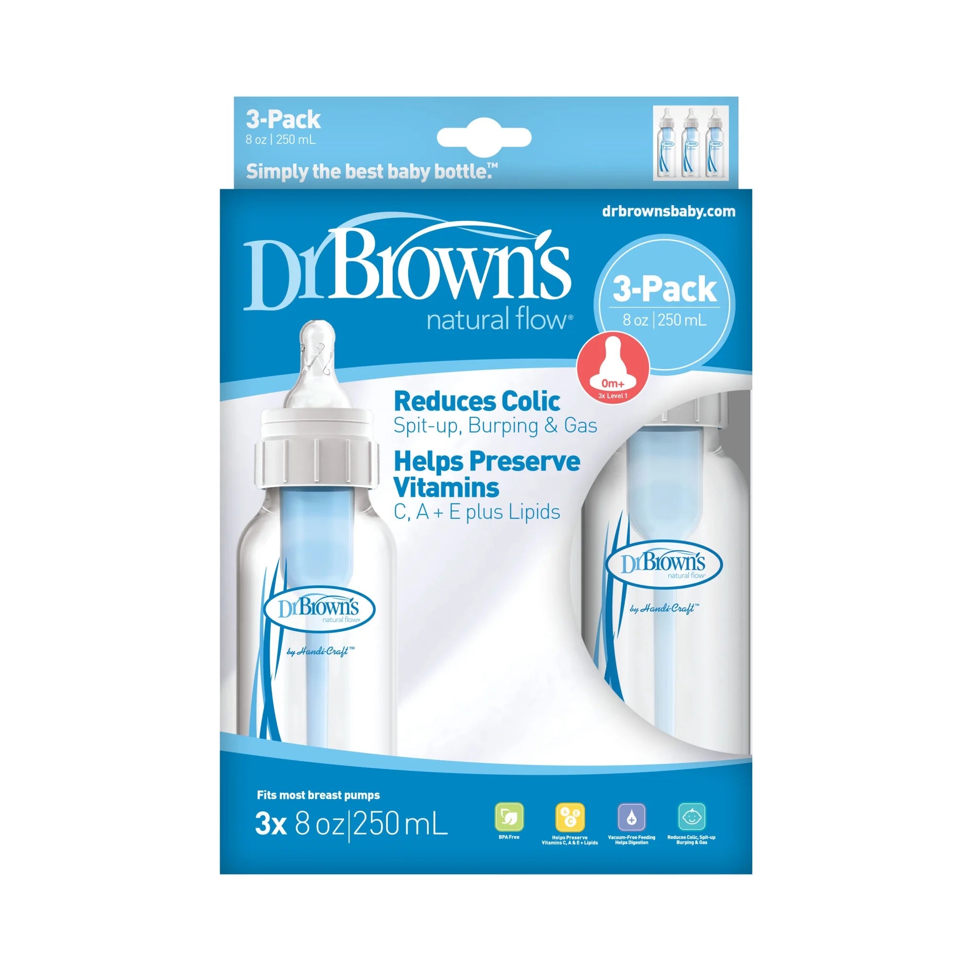Natural Flow Bottle 3-Pack, 8 Oz.