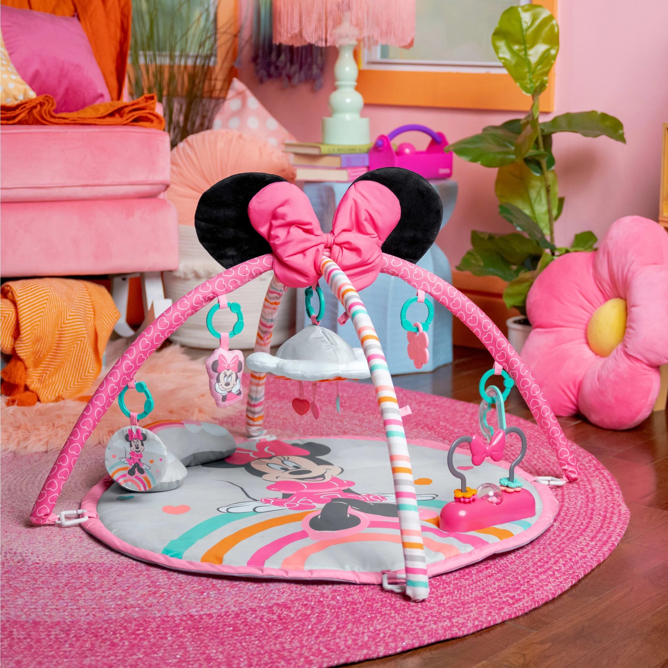 Disney Baby MINNIE MOUSE Forever Besties Activity Gym, Pink, Newborn+