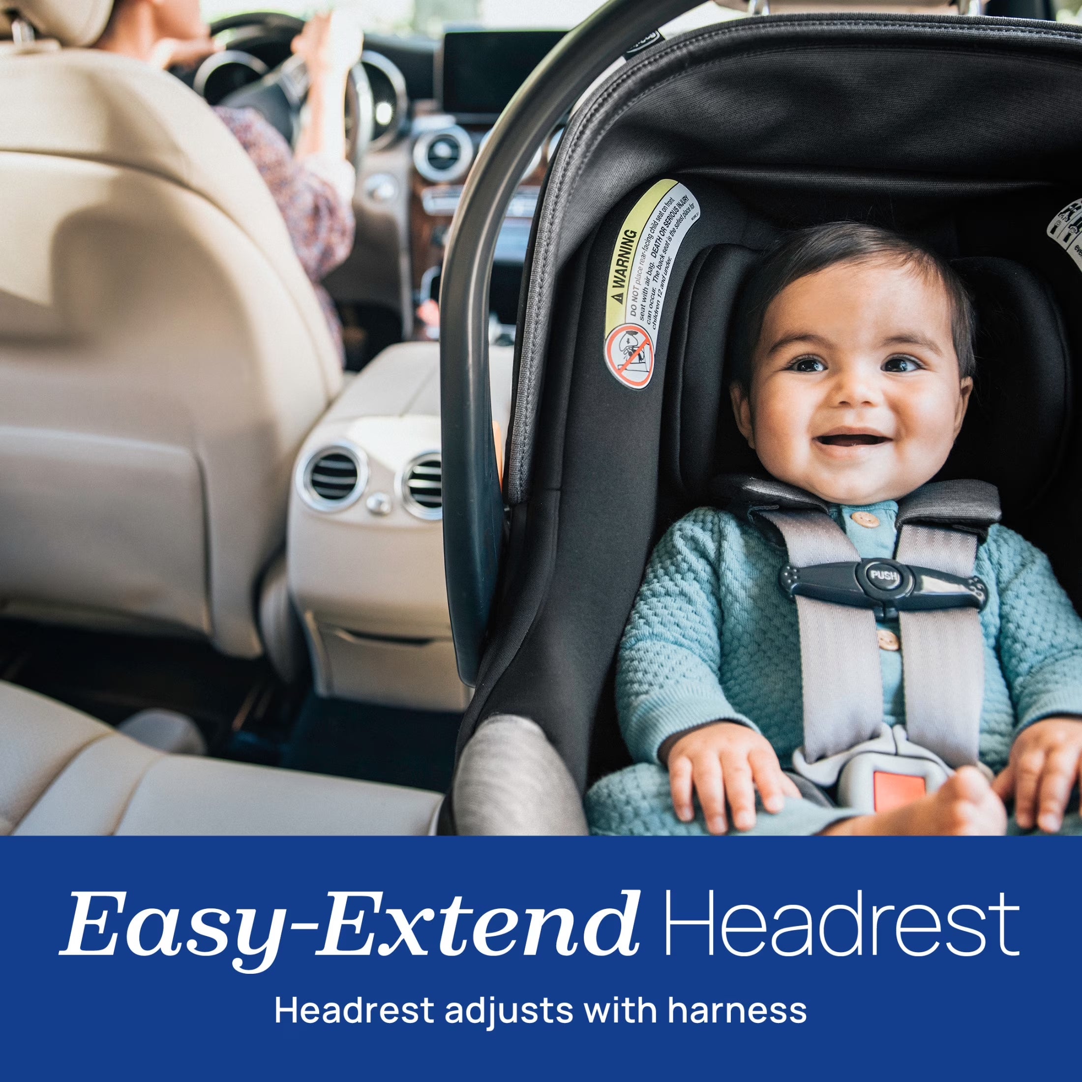 Keyfit® Max Zip Cleartex® Extended-Use Infant Car Seat and Stay-In-Car Base, Rear-Facing, 1-Hand Adjust Handle, Zip-Open Privacy Shield - Sierra (Beige), New