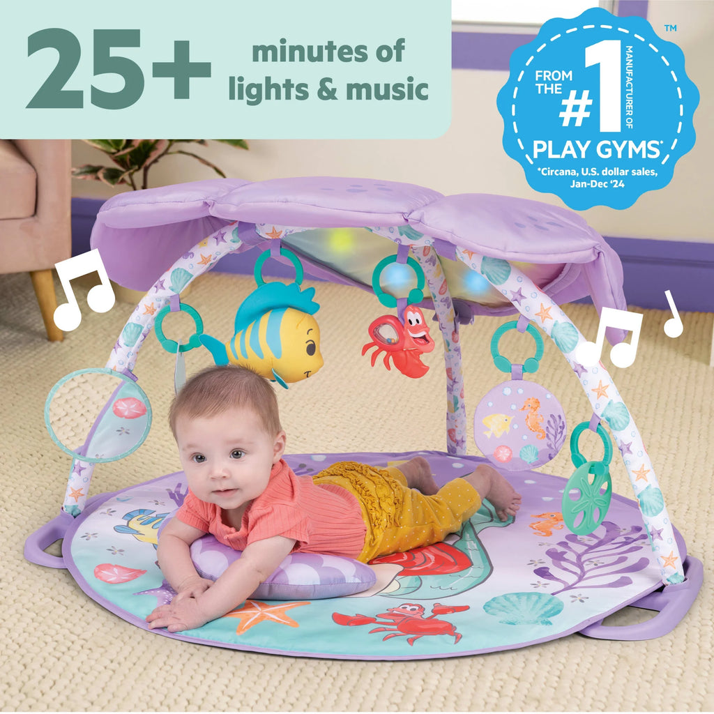 Disney Baby the Little Mermaid Baby Activity Gym & Play Mat with Tummy Time Pillow by
