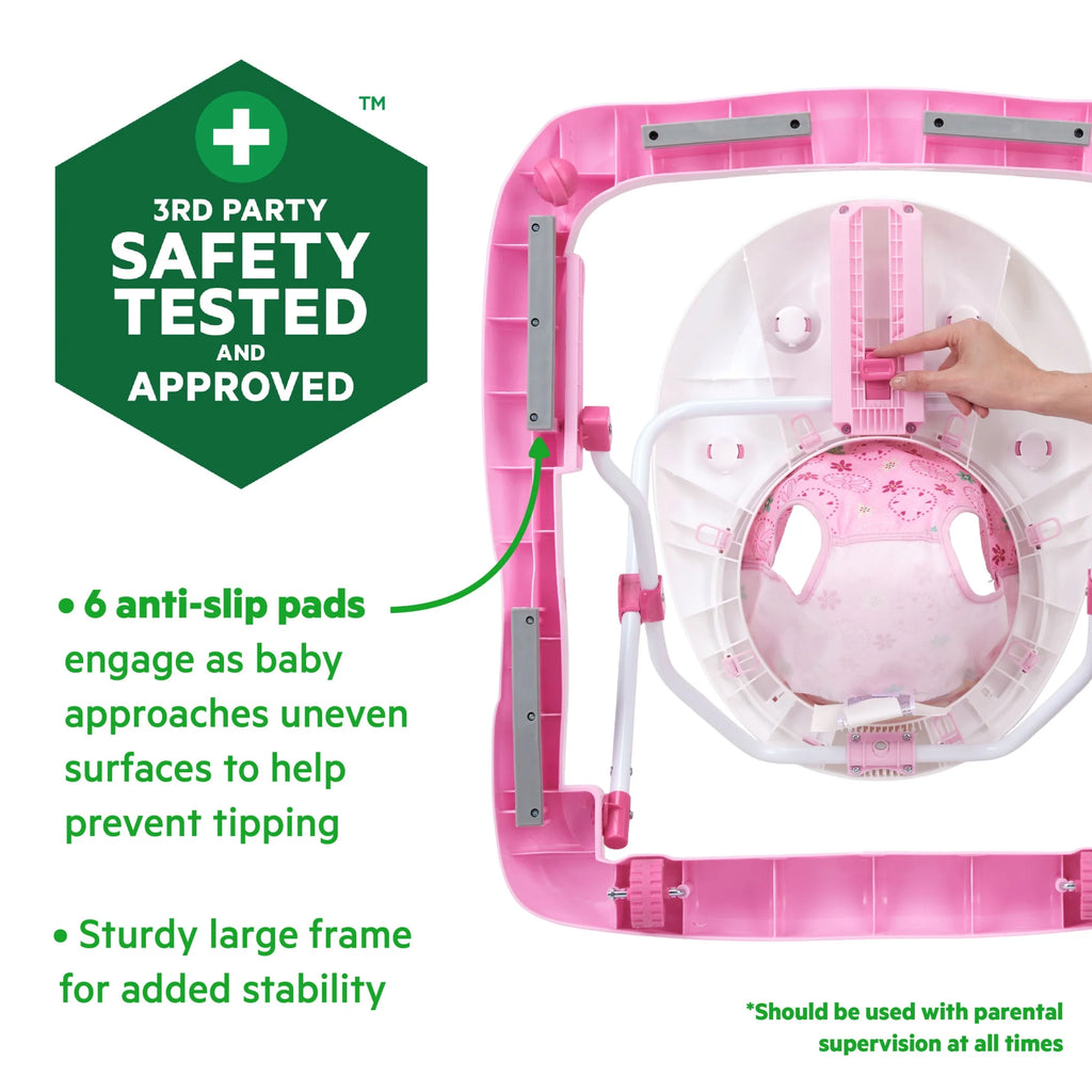 Adjustable Baby Walker with Activity Station, Juneberry