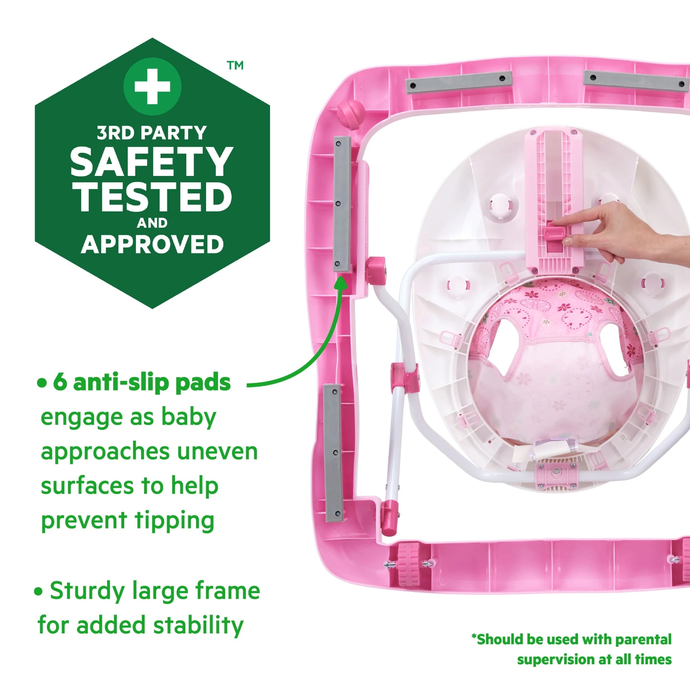 Adjustable Baby Walker with Activity Station, Juneberry