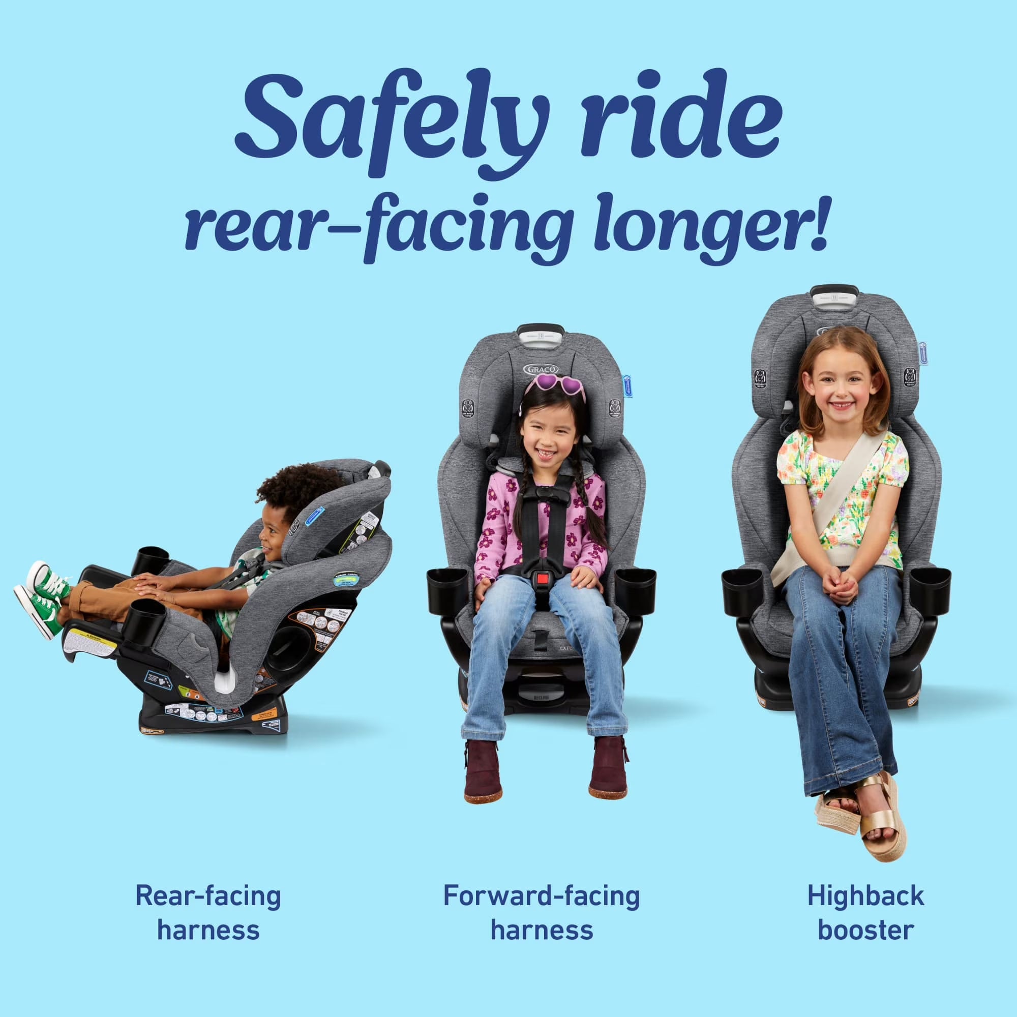 Extend2Fit 3-In-1 Car Seat, Cullen, Grey
