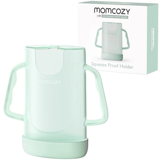Momcozy Squeeze Pouch Holder for Food Pouches and Drink Boxes，Comfortable, Green
