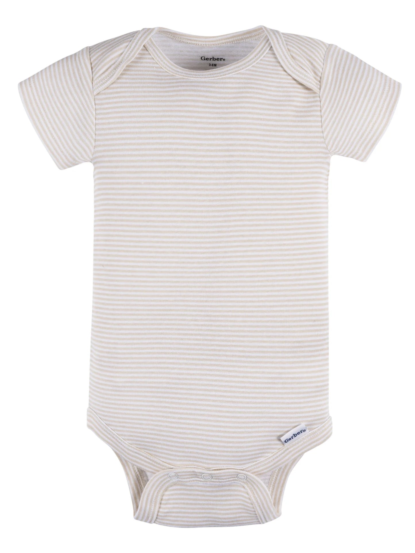 Gerber Baby Neutral 6-Pack Short Sleeve Bodysuits, Sizes Preemie - 24 Months