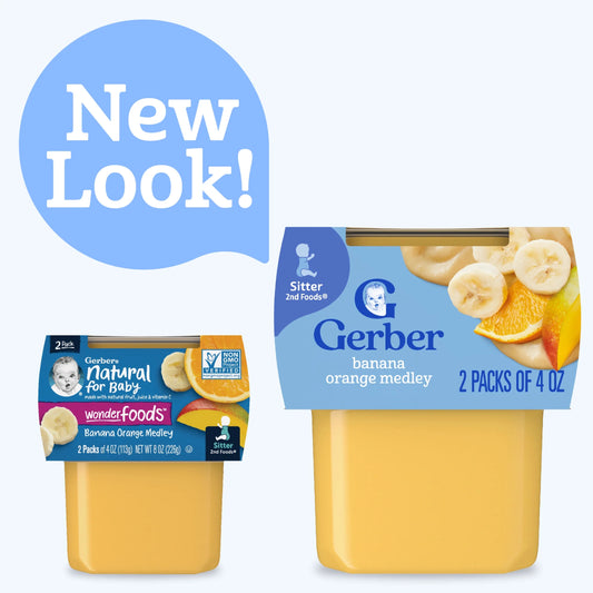 2Nd Foods Baby Food, Banana Orange Medley, 4 Oz Tubs (2 Pack)
