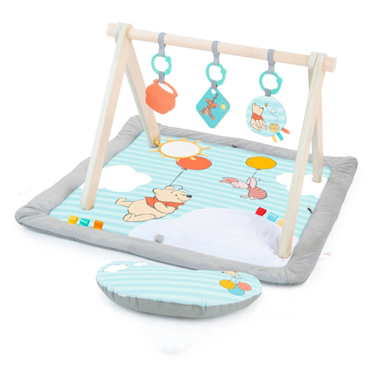 Bright Starts Disney WINNIE the POOH Once upon a Tummy Time Activity Gym, Blue, Newborn