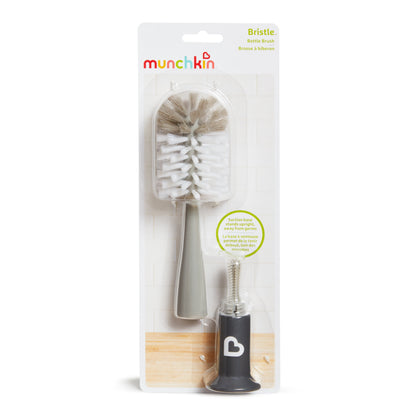 Munchkin® Bristle™ Baby Bottle Brush with Suction Base, Gray, Unisex