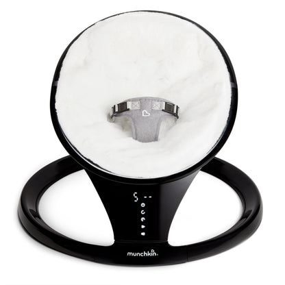 Munchkin® Bluetooth Enabled Infant Baby Swing, 5 Ranges of Motion, Black, Unisex