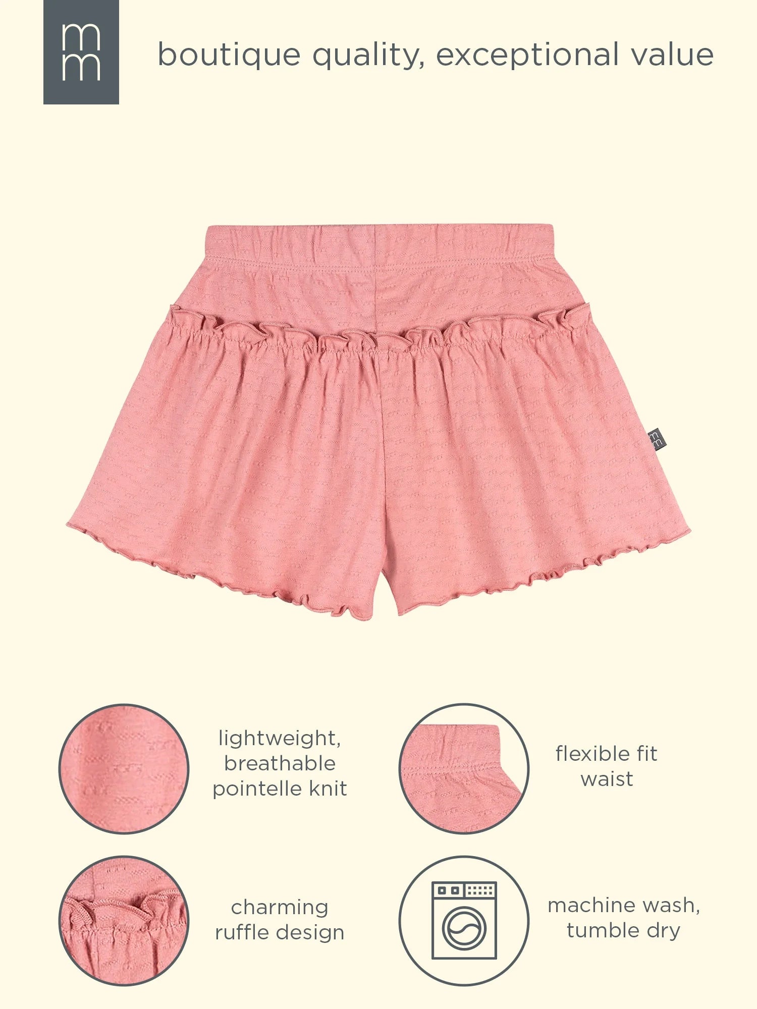 by Gerber Toddler Girl Organic Top and Short Outfit Sets, 4-Piece, Sizes 12 Monts - 5T