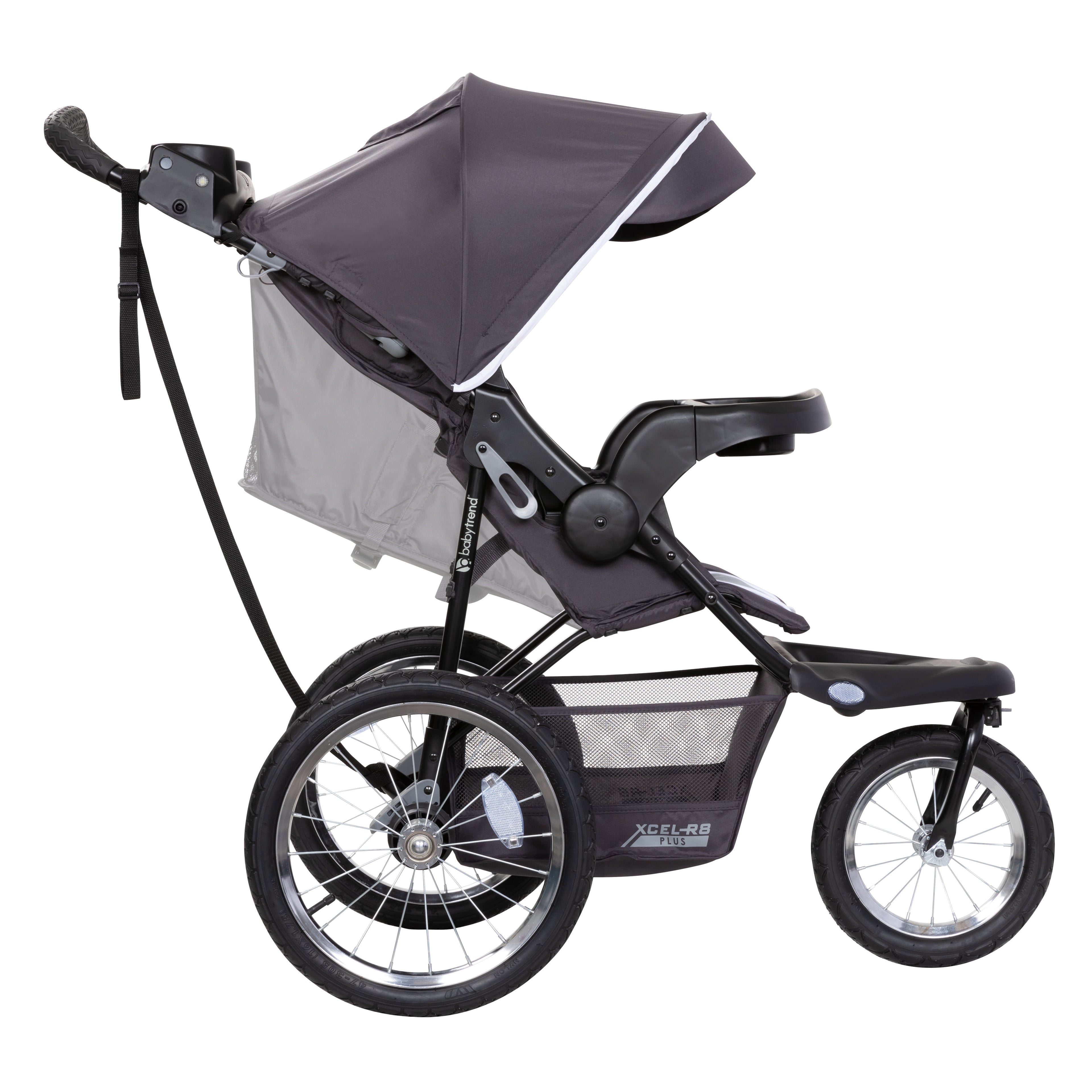 Baby Trend Xcel-R8 plus Jogging Stroller with LED Lights, Liberty Grey