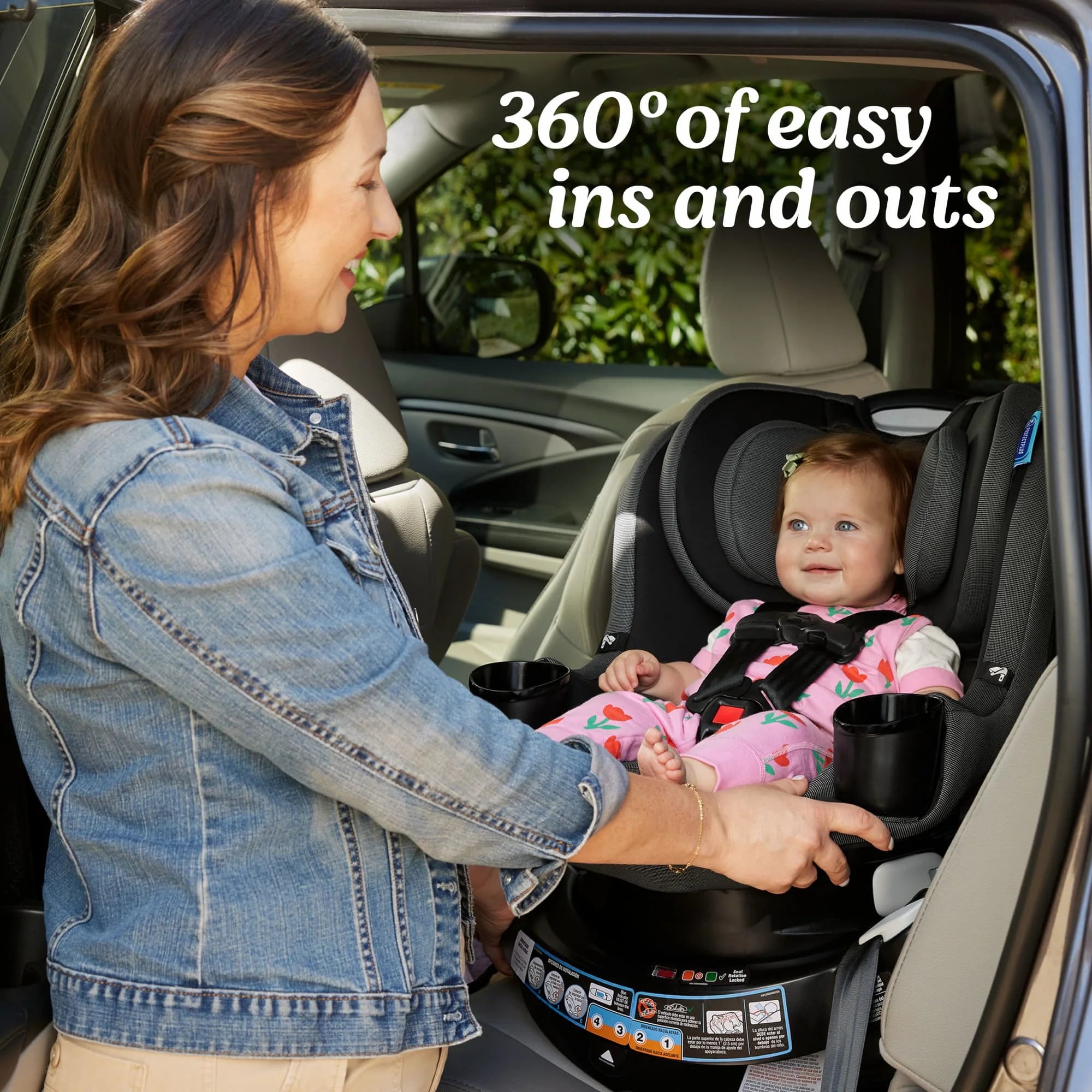 Easyturn 360 2-In-1 Convertible Car Seat, Cyran, Black