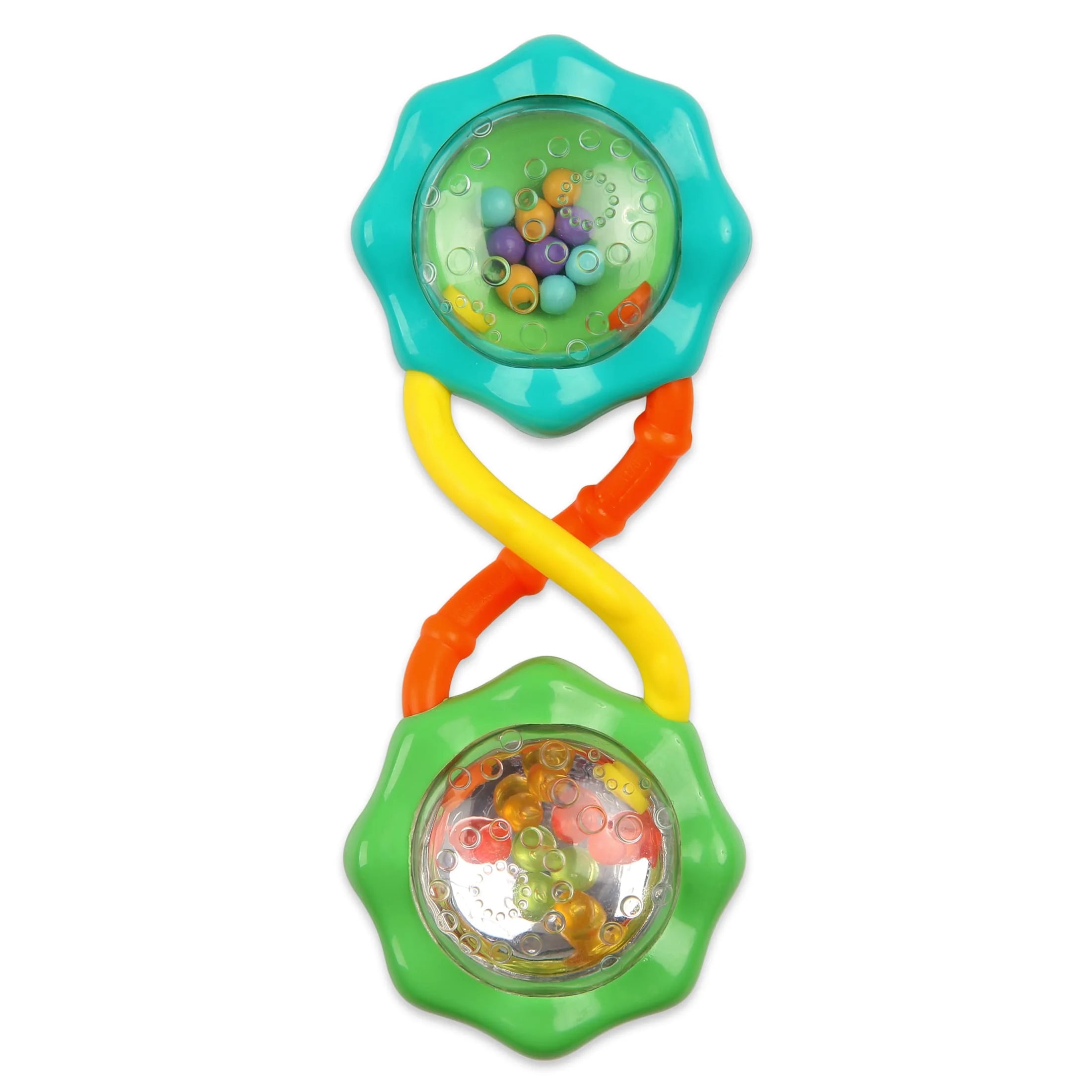 Rattle & Shake Bpa-Free Baby Barbell Toy, Green, for Ages Newborn +