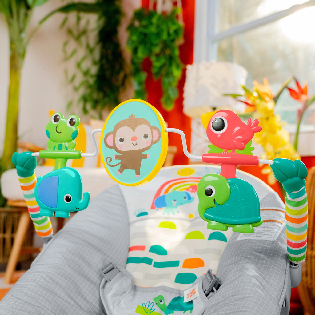 Playful Paradise Vibrating Baby Bouncer, Self Bounce, Unisex, Newborn +