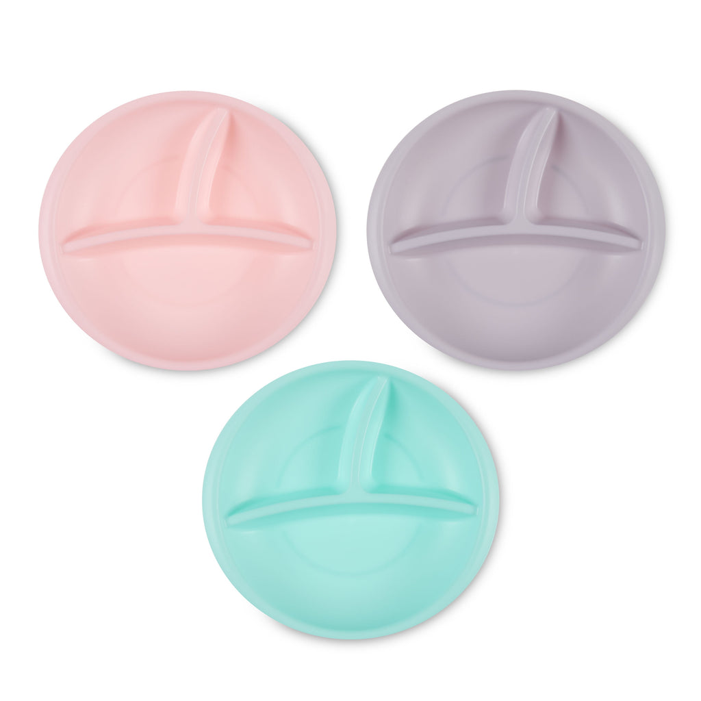 Parents Choice 3-Pack Compartment Section Plate, Aged 12 Months and Up, Gender Neutral