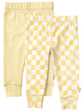 Baby Boy or Girl Neutral Cotton Pants, 2-Packs, Sizes Newborn - 12 Months