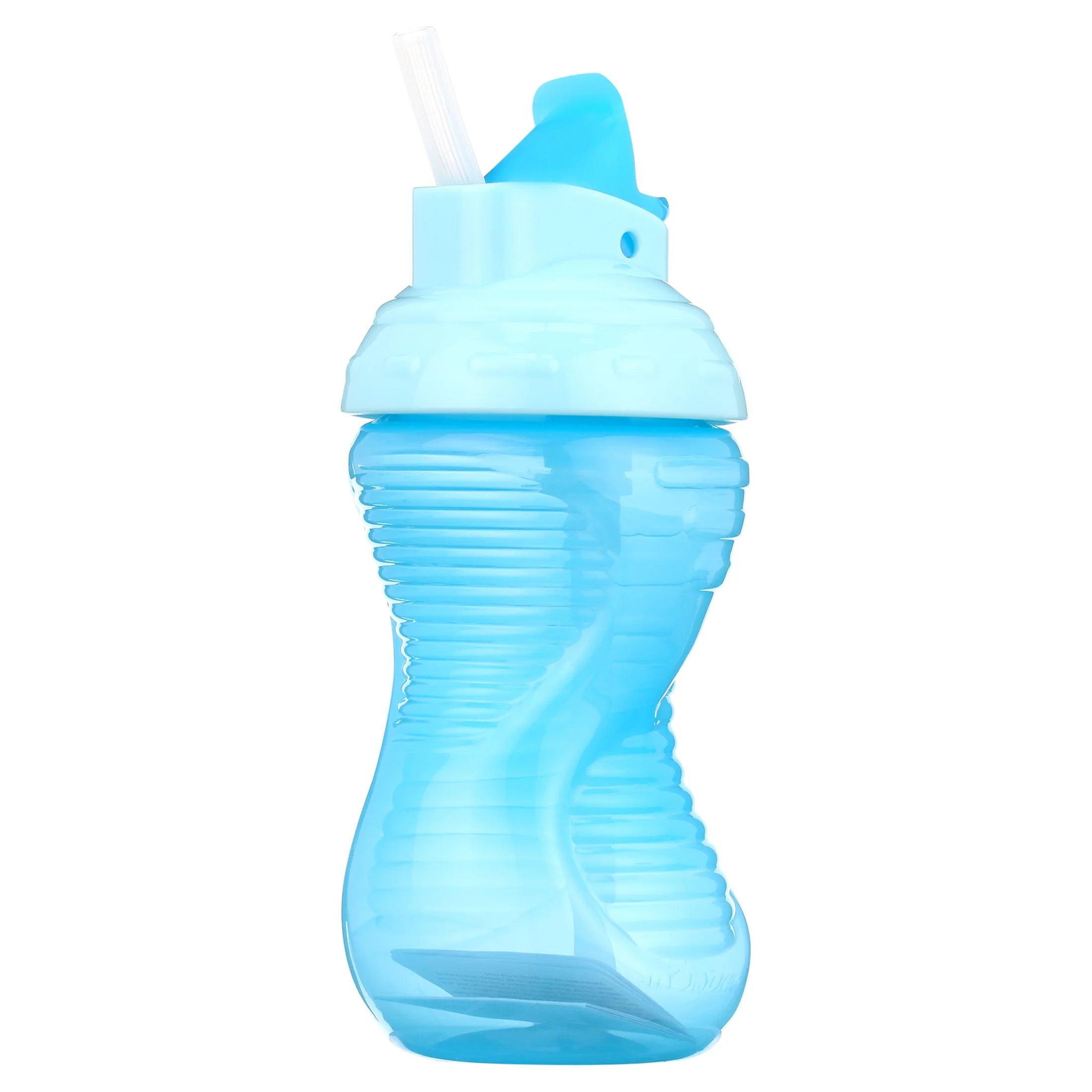 (4 Pack) Munchkin® Mighty Grip® Flip Straw Cup, 10 Oz, Blue, Unisex