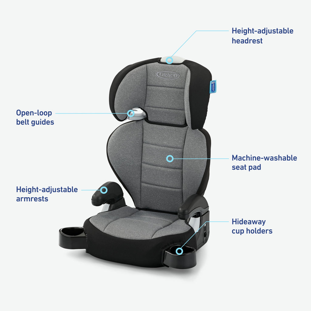 Turbobooster 2.0 Highback Booster Seat, Declan, Grey