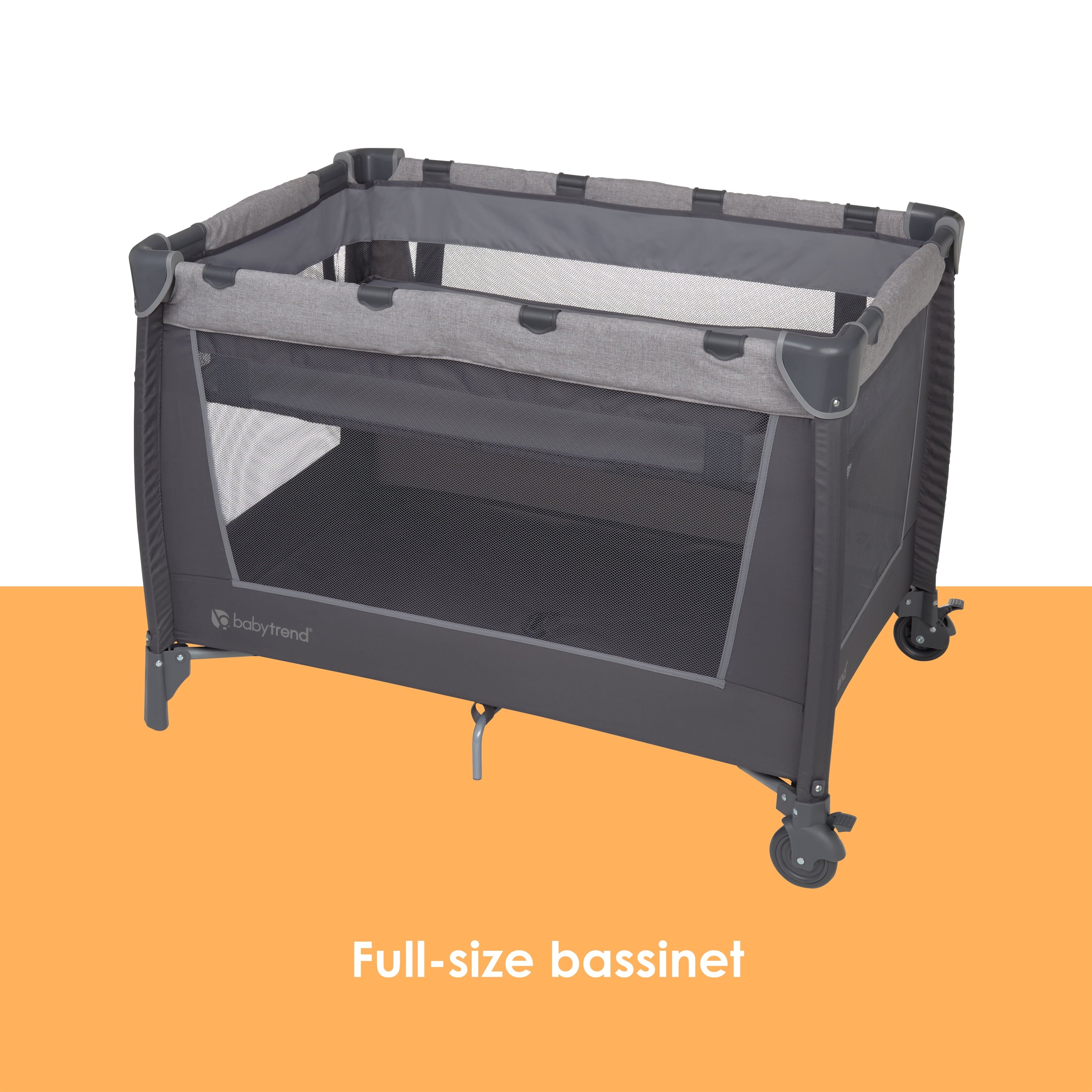 Baby Trend Simply Smart 2.0 Nursery Center Playard – Bassinet, Changer, Napper & Travel Bag