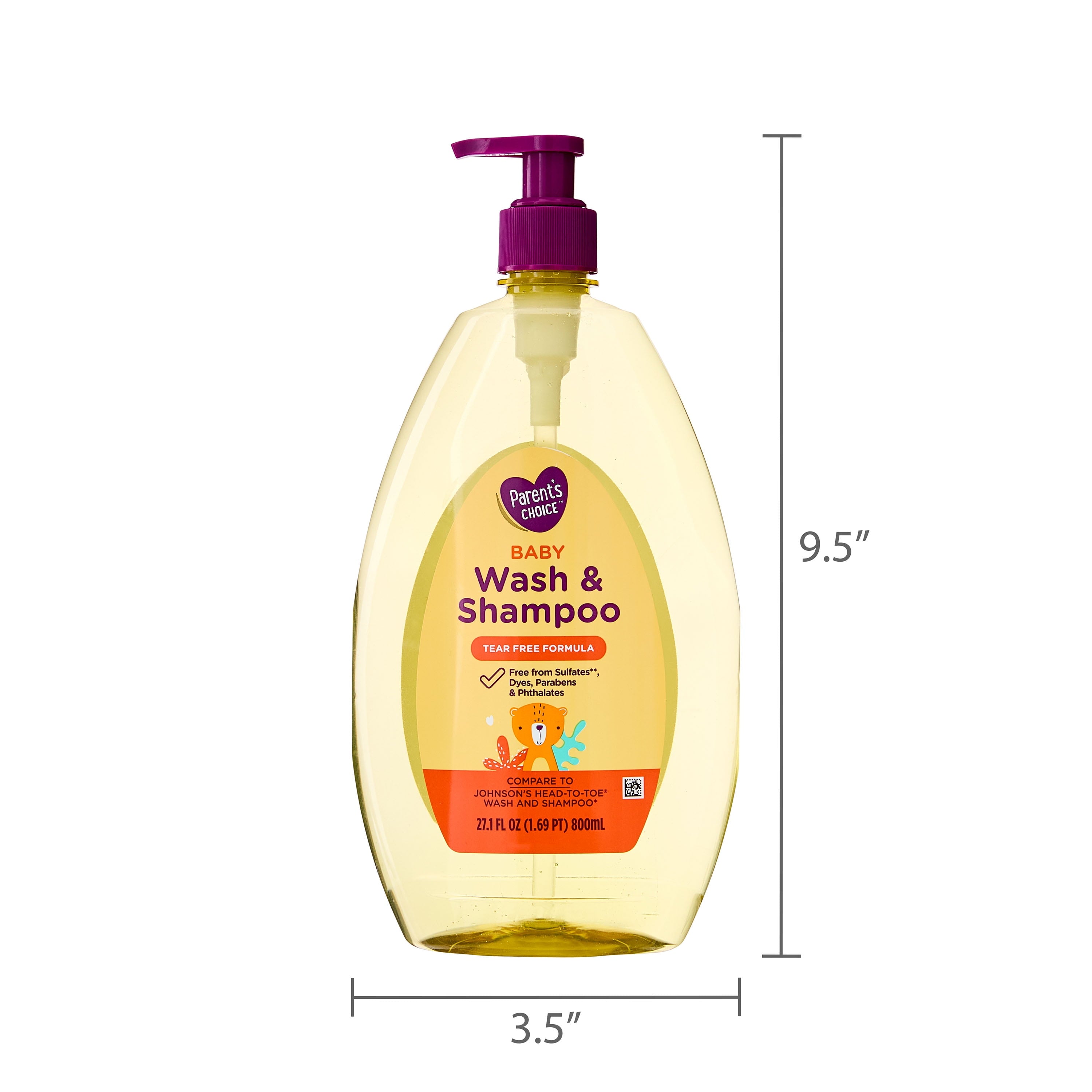 Gentle Cleansing Infant, Toddler Daily Shampoos with Water, 27.1 Fl Oz