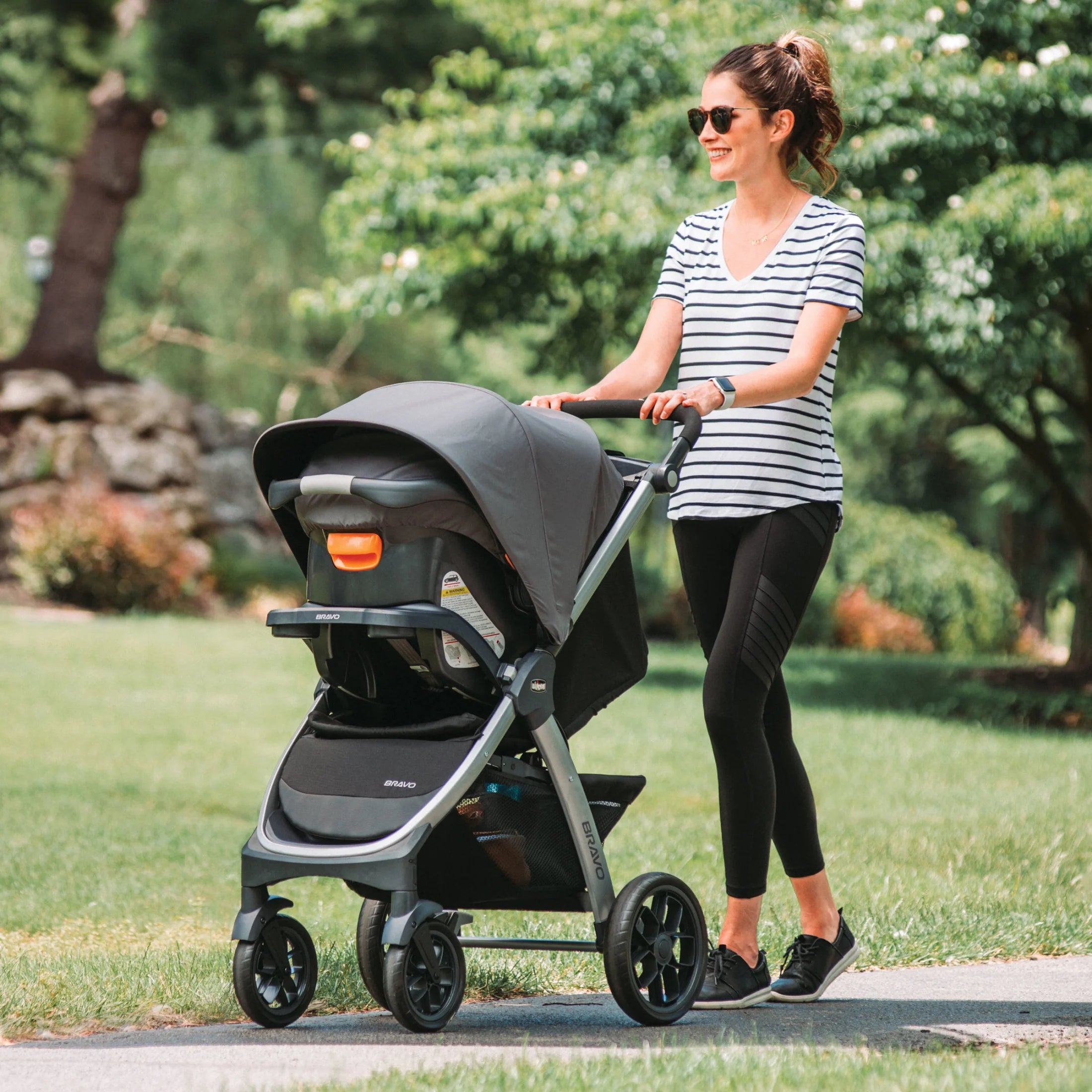 Bravo Trio Travel System Stroller with Keyfit 30 Infant Car Seat - Camden (Black), New