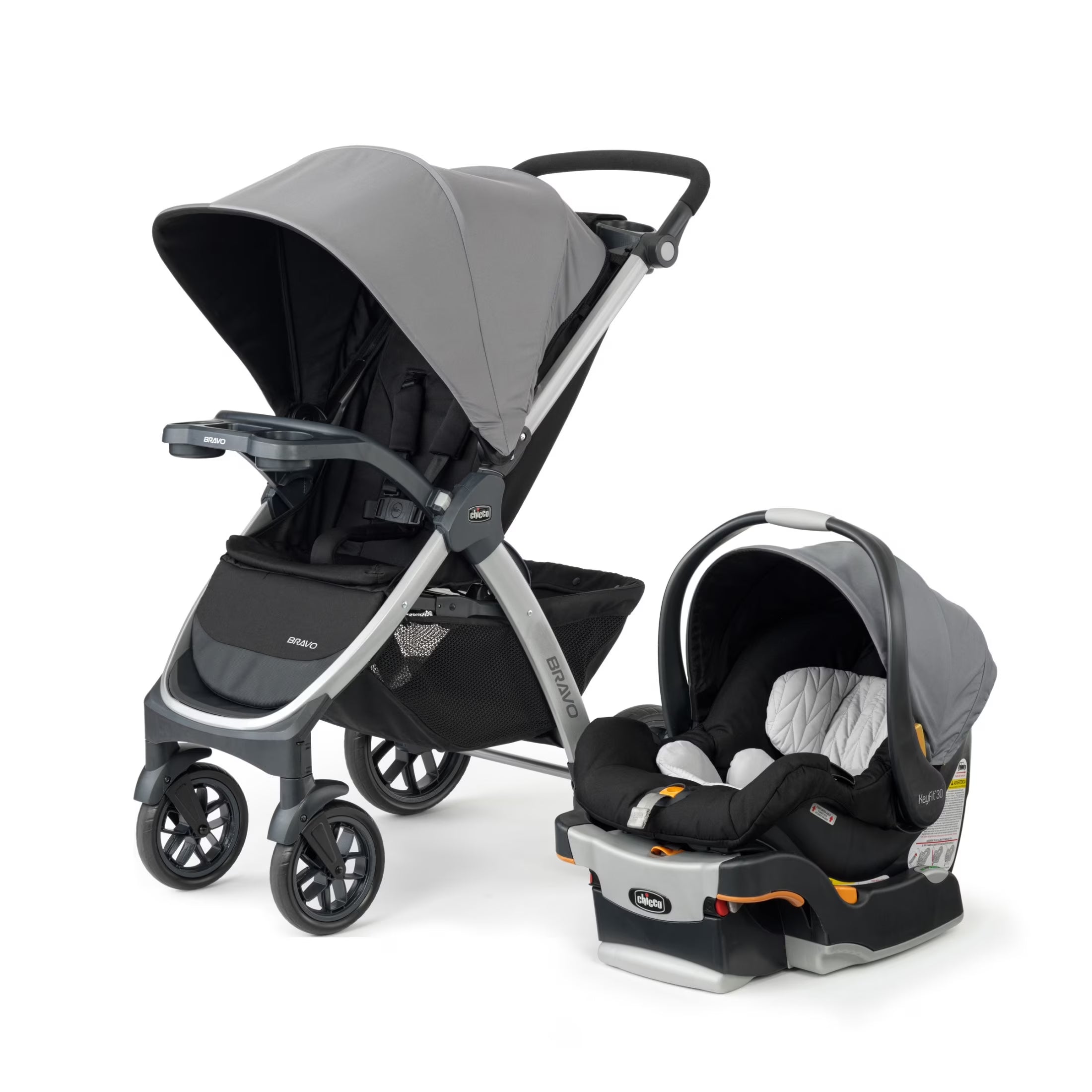 Bravo Trio Travel System Stroller with Keyfit 30 Infant Car Seat - Camden (Black), New
