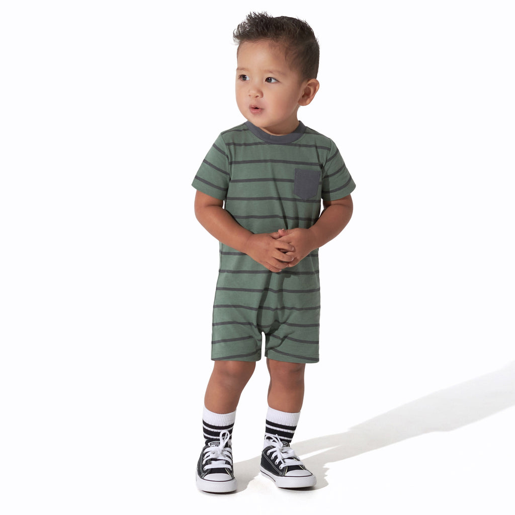 Brand Baby Boy Short Sleeve and Sleeveless Rompers, 3-Pack, Sizes 0/3 Months - 24 Months