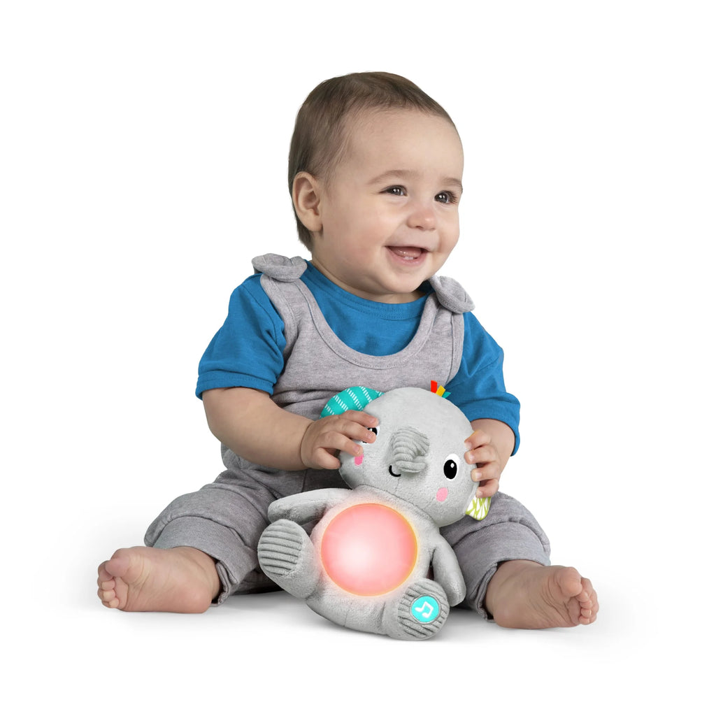Hug-A-Bye Baby Elephant Stuffed Animal Dual-Mode Soft Toy Soother, Gray