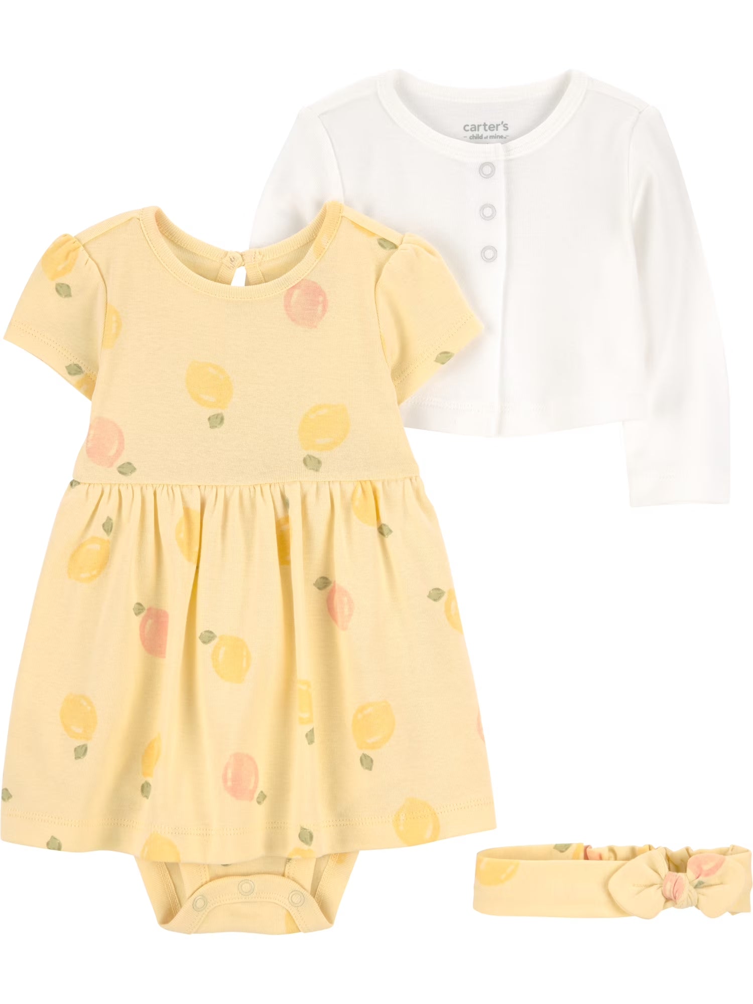 Baby Girl Dress Set, 3-Piece, Sizes Preemie-6/9 Months
