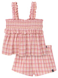 by Gerber Toddler Girl Square Neck Ruffle Outfit Set, 2-Piece, Sizes 12 Months - 5T