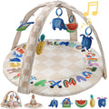 Play Gym, Stage-Based Developmental Activity Gym & Play Mat for Baby to Toddler, 5 Removable Sensory Toys,0+ Months (ABC123)