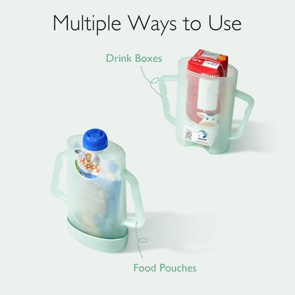 Momcozy Squeeze Pouch Holder for Food Pouches and Drink Boxes，Comfortable, Green