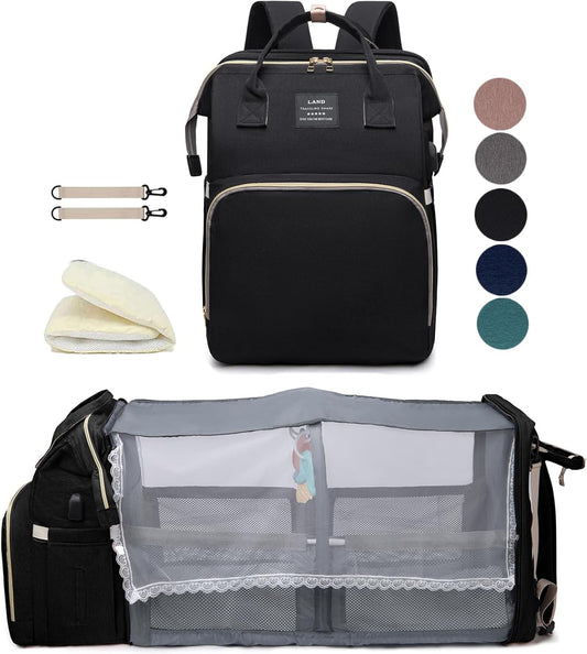 Black Boy Diaper Bag Backpack: Baby Toddler Bags with Changing Station for Women Men Girls Mom Dad Large Travel Backpack Pañaleras Modernas Para Bebe Niña Niño Newborn Essentials Baby New Born Gift | Boy, Changing Station, Pañaleras Modernas, Para Bebe, Niña, Niño