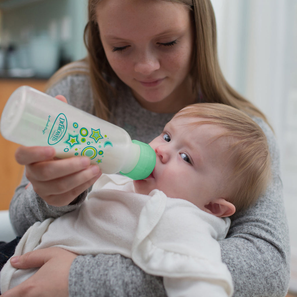 Anti-Colic Options+ Narrow Sippy Bottle Starter Kit, 8Oz/250Ml, Green, BPA Free, 6M+