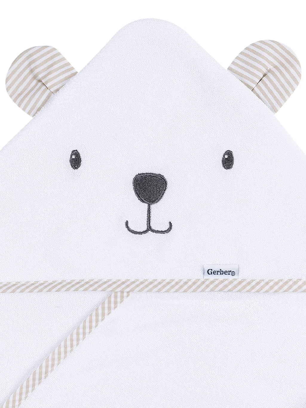 Baby Neutral White Absorbent Hooded Towel, One Size