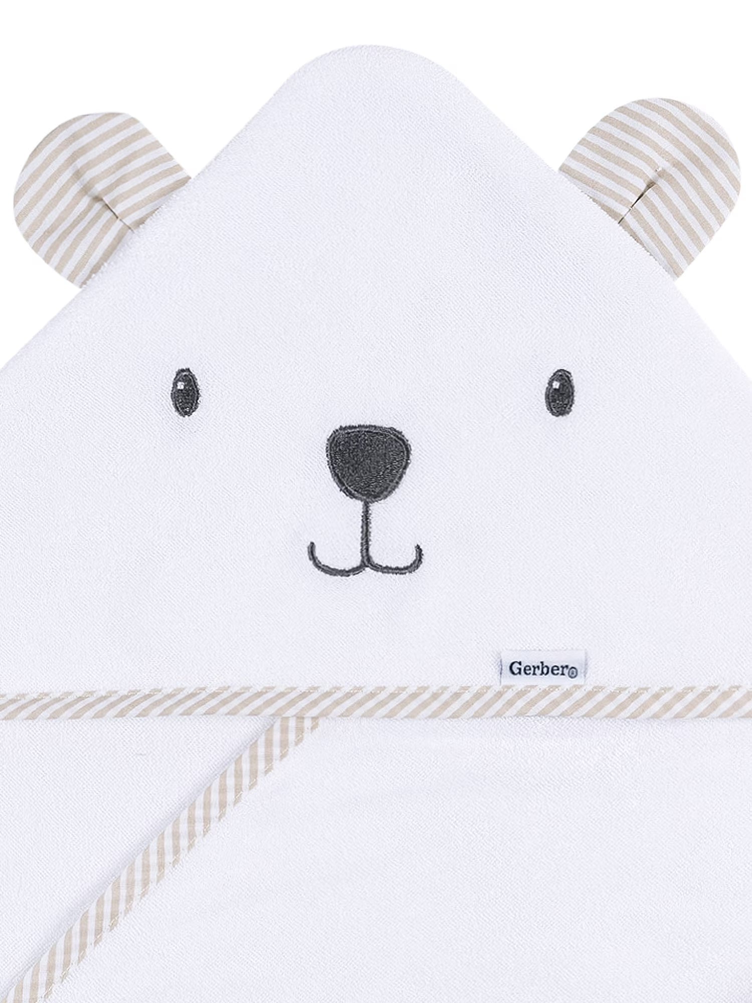 Baby Neutral White Absorbent Hooded Towel, One Size