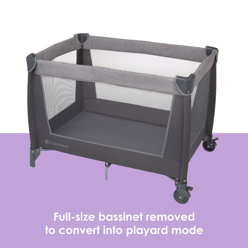 Baby Trend Simply Smart 2.0 Nursery Center Playard – Bassinet, Changer, Napper & Travel Bag