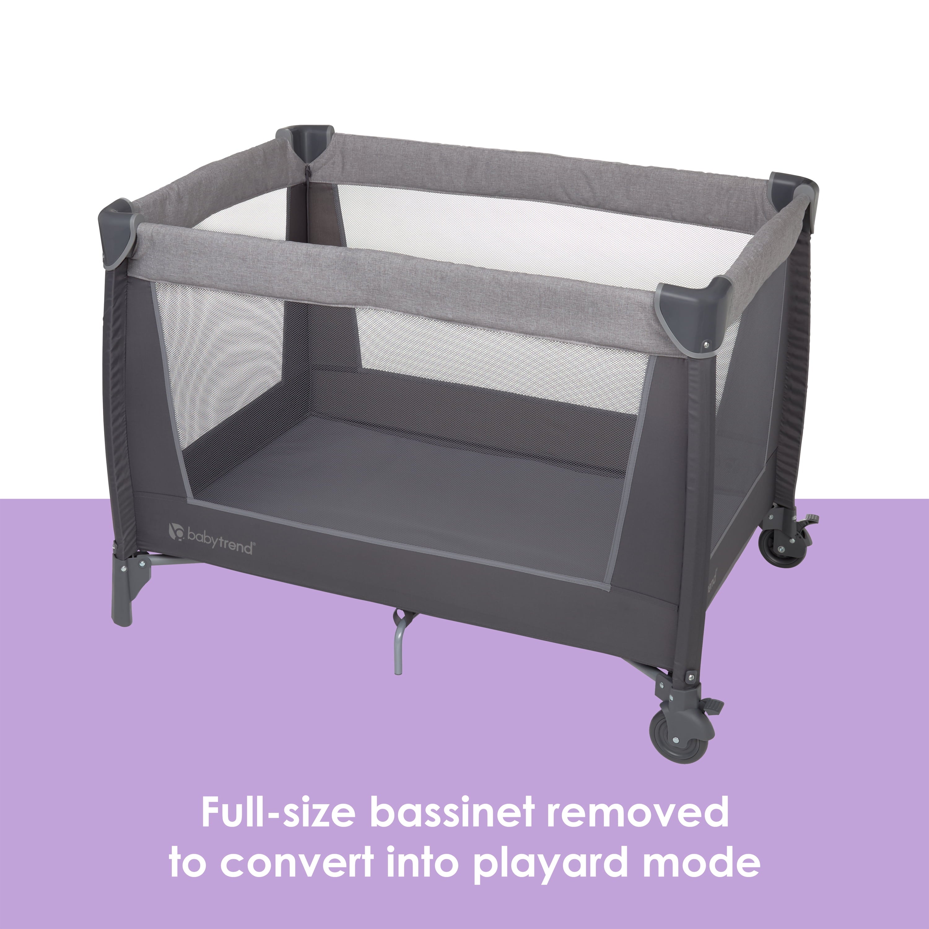 Baby Trend Simply Smart 2.0 Nursery Center Playard – Bassinet, Changer, Napper & Travel Bag