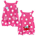 Baby Girls Cotton Romper One-Piece Outfit Size 6M Pink Polka Dot Crab