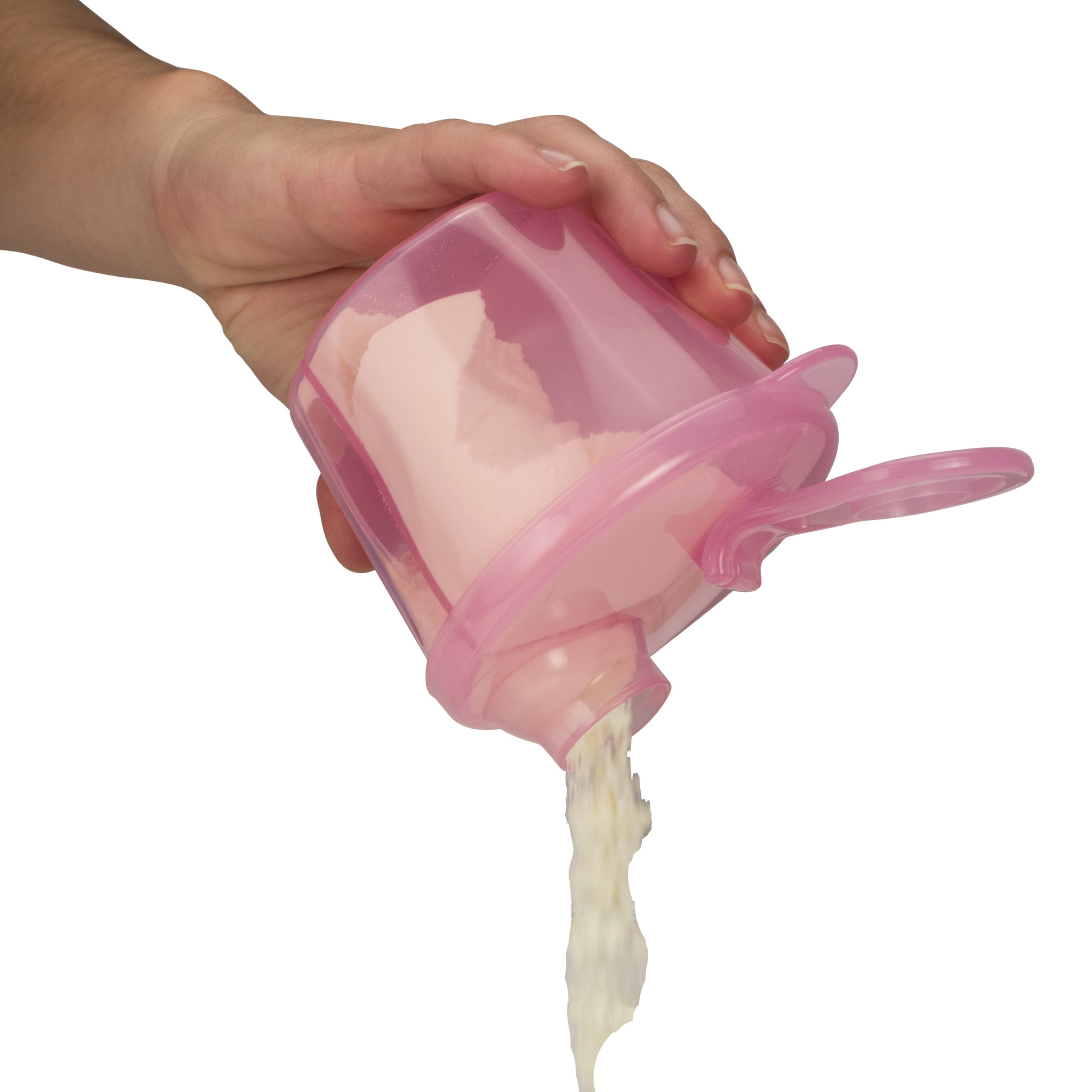 Baby Formula Dispenser with Snap-On Lid Travel Lid, Pink, 27 Oz, 1 Pack