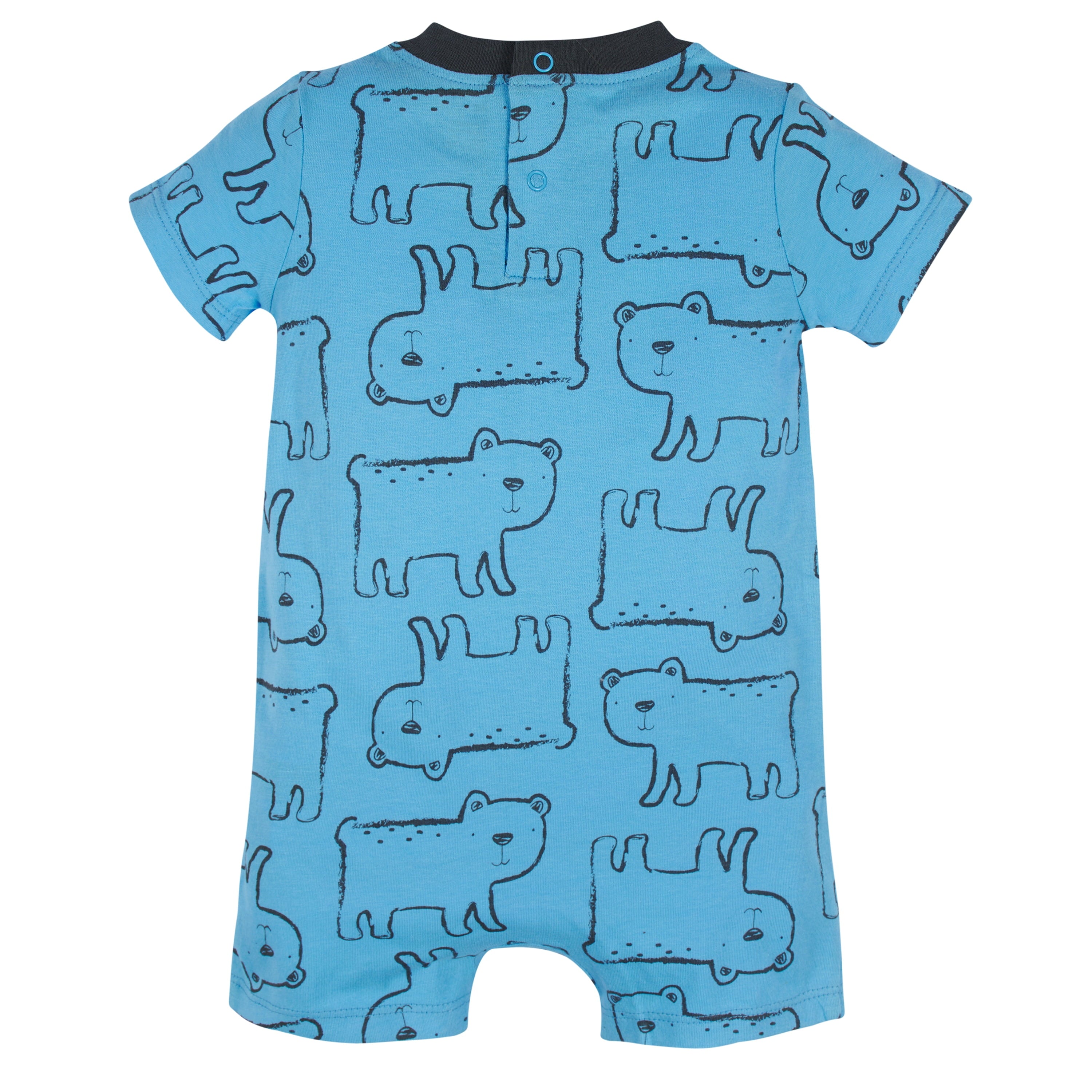 Brand Baby Boy Short Sleeve and Sleeveless Rompers, 3-Pack, Sizes 0/3 Months - 24 Months
