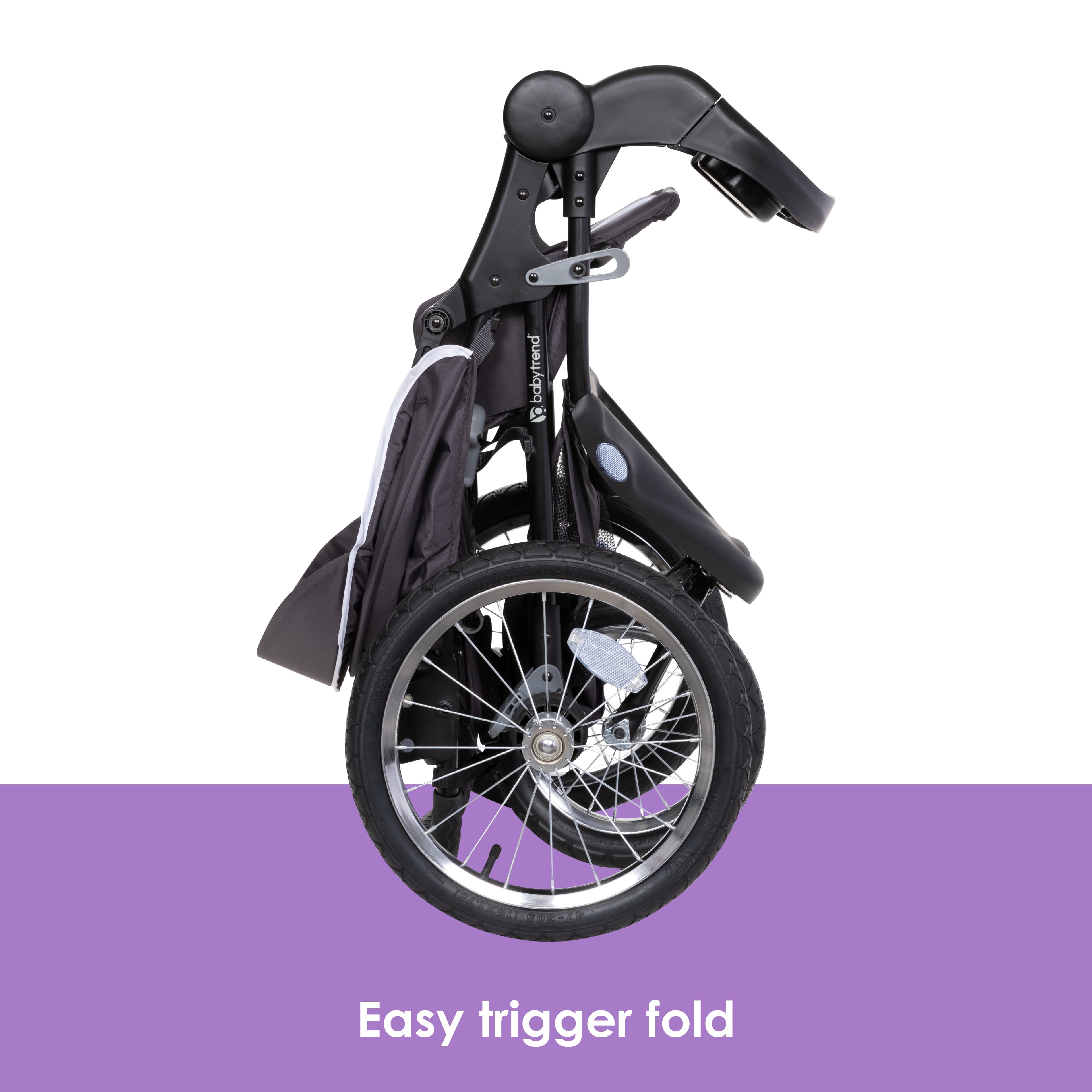 Baby Trend Xcel-R8 plus Jogging Stroller with LED Lights, Liberty Grey