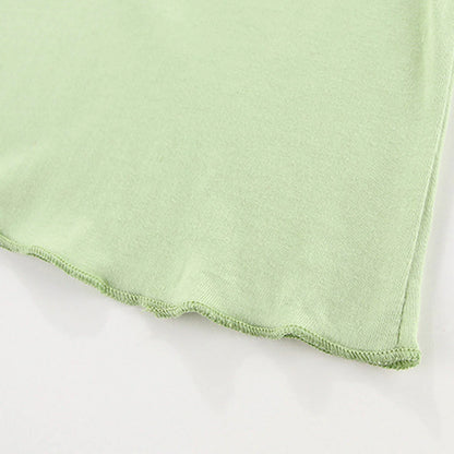 1-6Years Baby Girls Summer T-Shirt Cotton Flying Sleeves T-Shirt for Girls Summer Solid Tee Tops