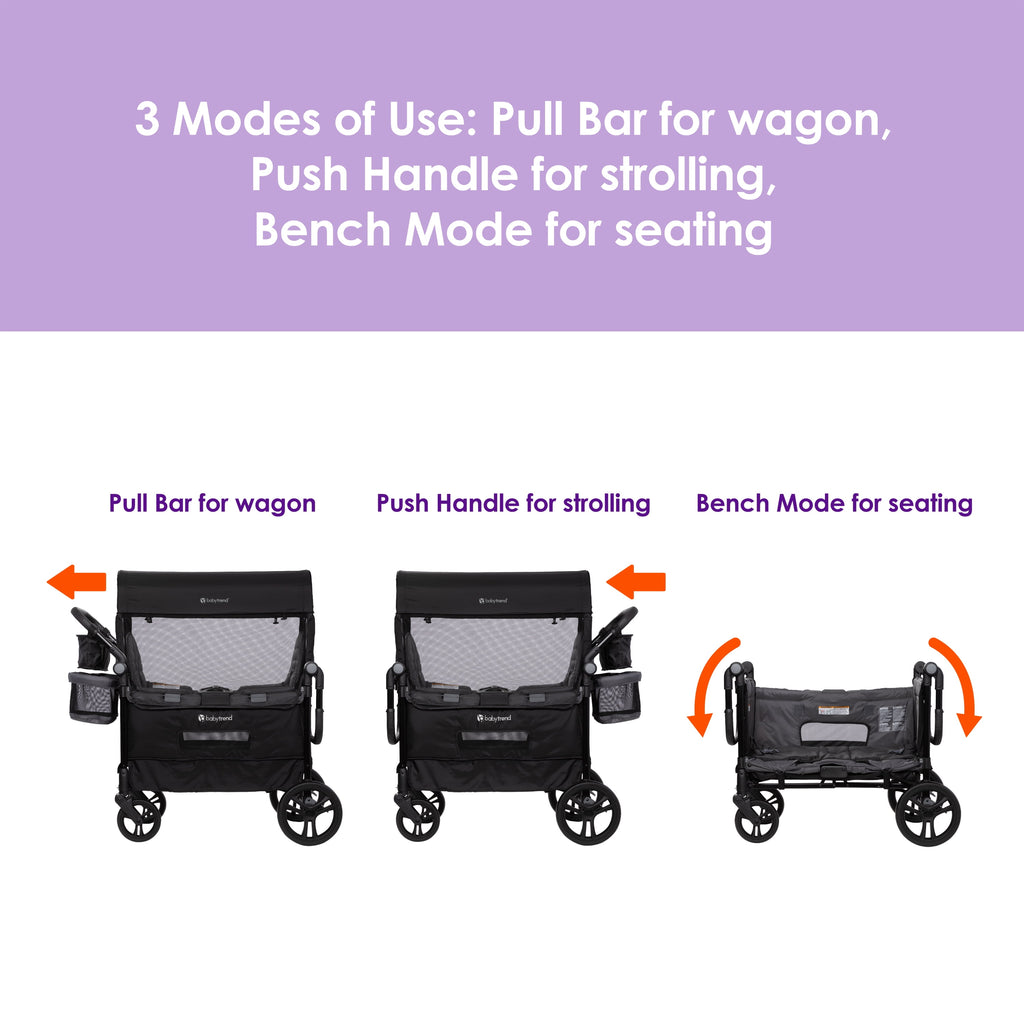 Baby Trend Quest 3-In-1 Stroller Wagon - Desert Black