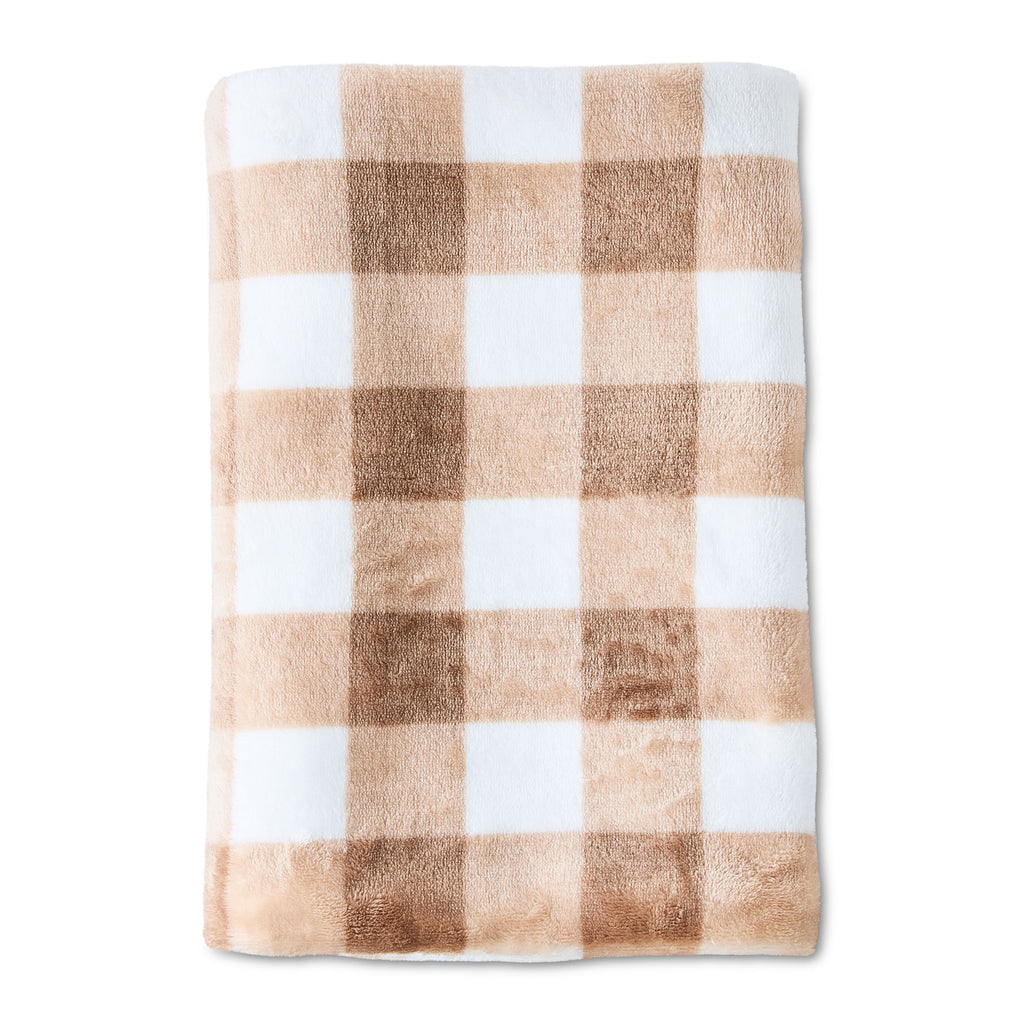 Baby Blanket and Bear Plush Toy Set, Brown, 2 Pieces