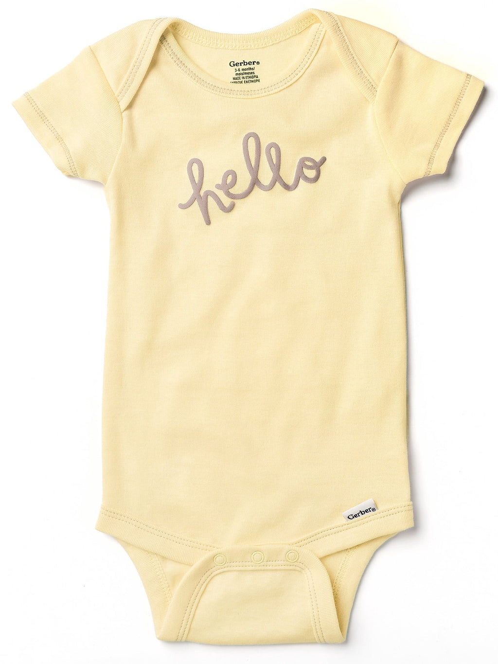 Baby Boy or Girl Neutral Short Sleeve Cotton Onesies, 2-Pack, Sizes Newborn - 12 Months