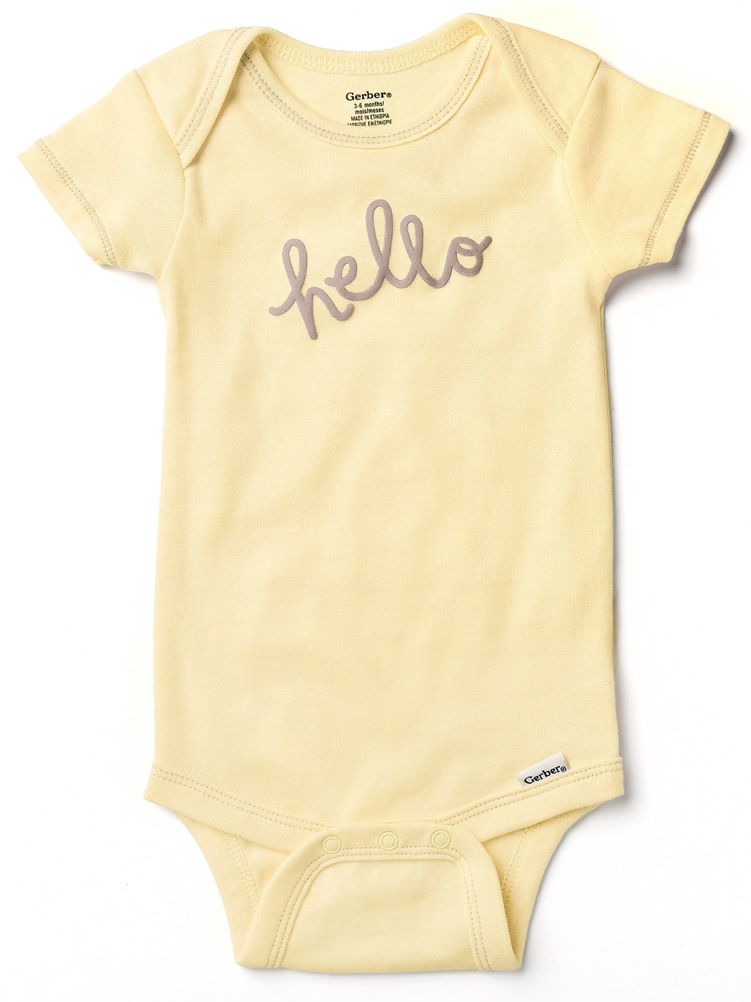 Baby Boy or Girl Neutral Short Sleeve Cotton Onesies, 2-Pack, Sizes Newborn - 12 Months