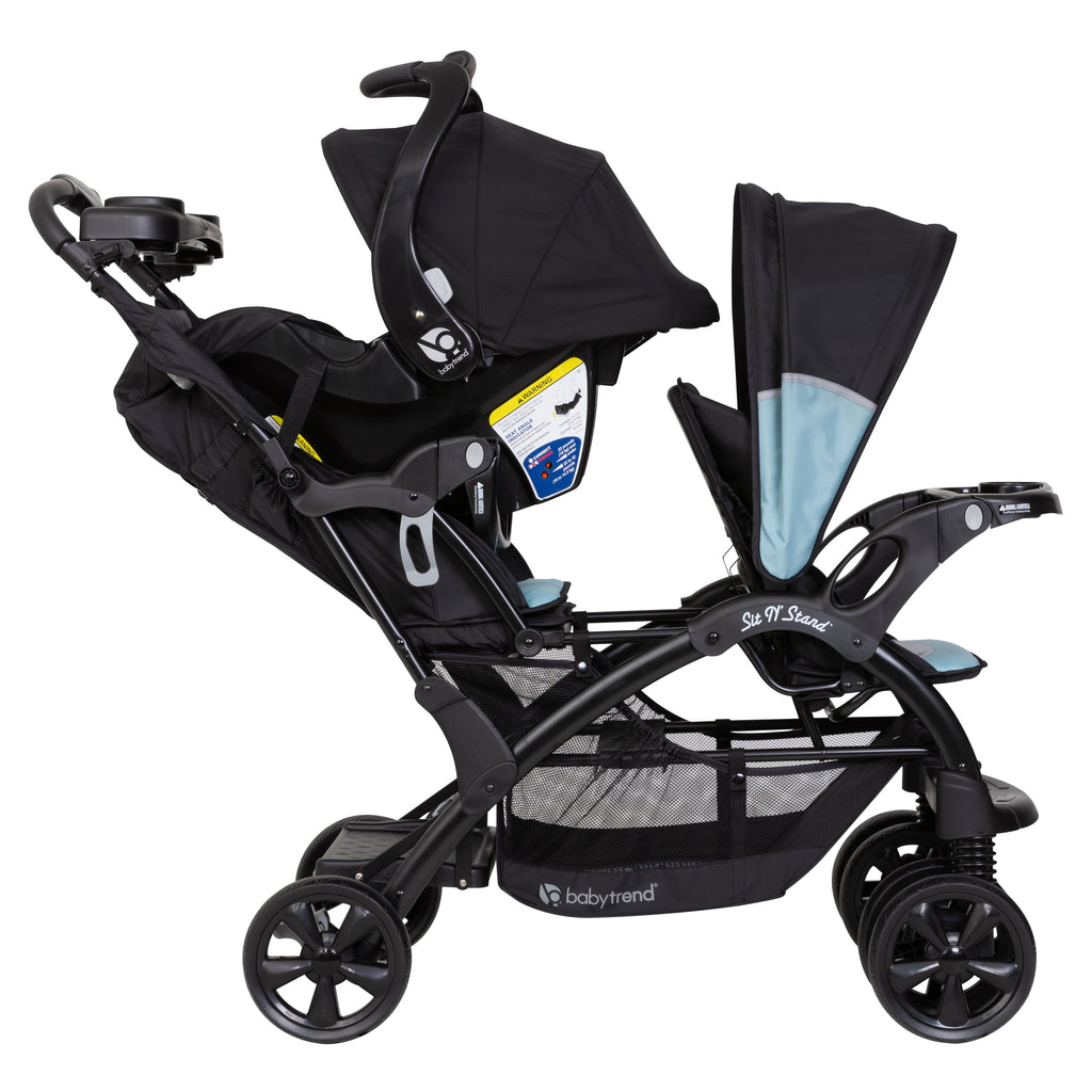 Baby Trend Sit N' Stand Double Stroller, Desert Blue