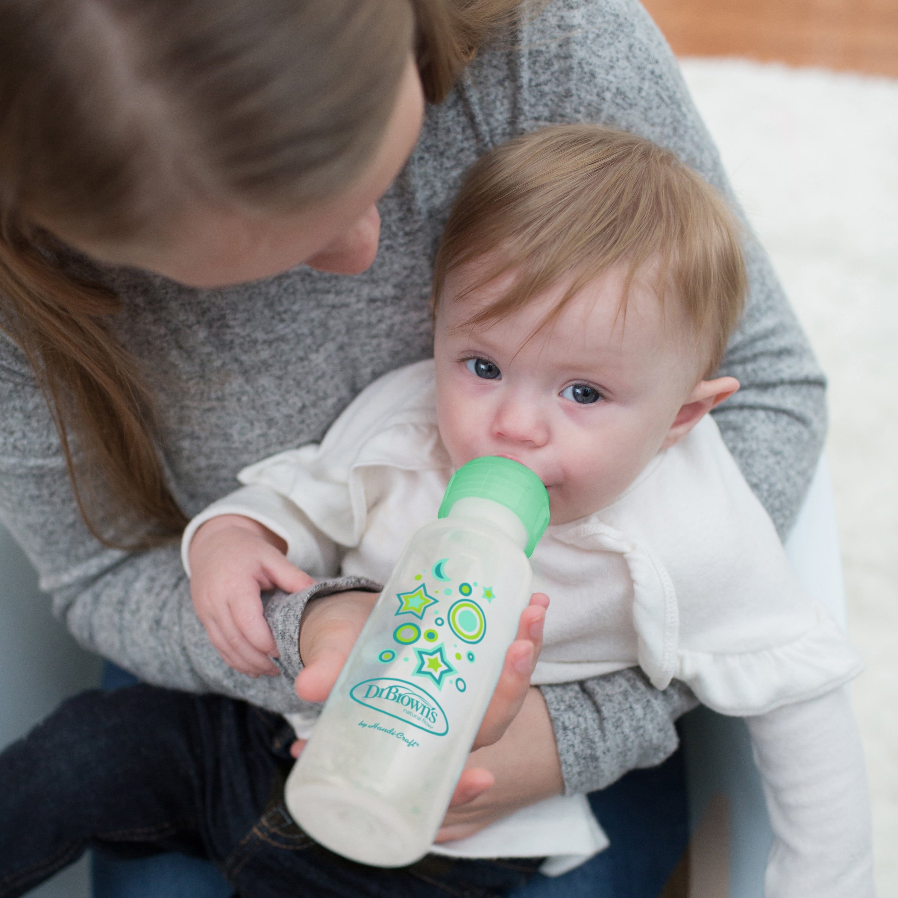 Anti-Colic Options+ Narrow Sippy Bottle Starter Kit, 8Oz/250Ml, Green, BPA Free, 6M+